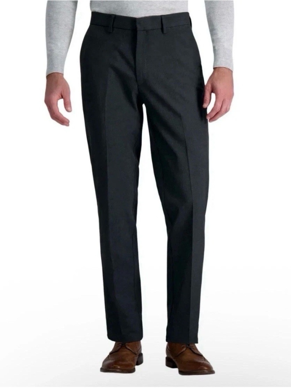 Haggar Men’s Premium Flex Slim Straight Dress Pant Dark Gray 40X30